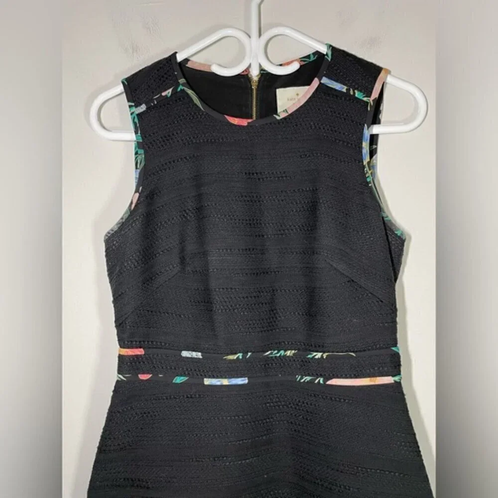Kate Spade New York Blossom Trim Tweed A-Line Dress size 2